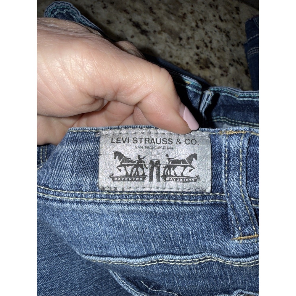 Mudd Jeans, Youth Girls Junior Size 14 Blue, Denim, Pockets, Straight Capri 5173 - Picture 6 of 11